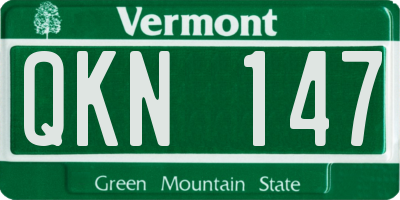 VT license plate QKN147