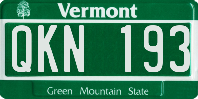 VT license plate QKN193