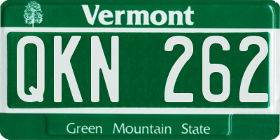 VT license plate QKN262