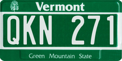 VT license plate QKN271
