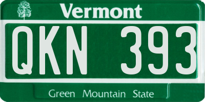 VT license plate QKN393