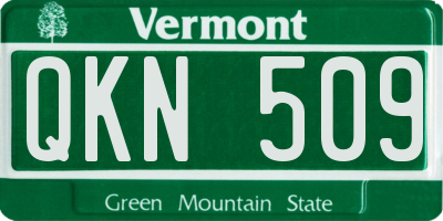 VT license plate QKN509