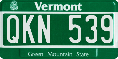 VT license plate QKN539