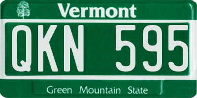VT license plate QKN595