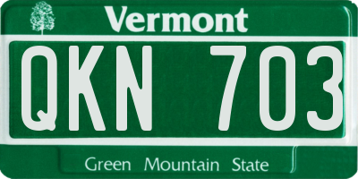 VT license plate QKN703