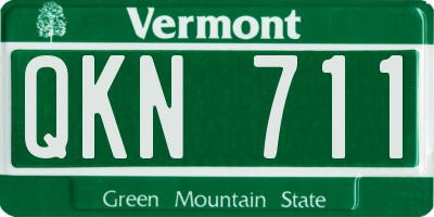 VT license plate QKN711