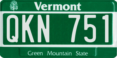 VT license plate QKN751
