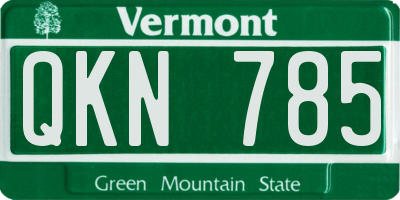 VT license plate QKN785
