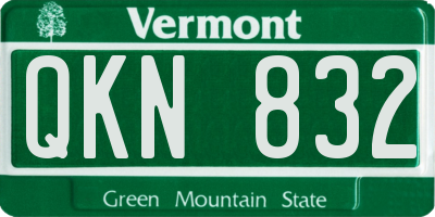 VT license plate QKN832