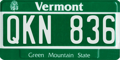 VT license plate QKN836
