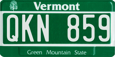 VT license plate QKN859