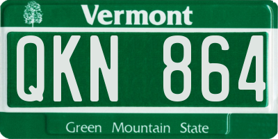 VT license plate QKN864