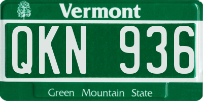 VT license plate QKN936