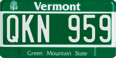 VT license plate QKN959