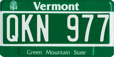 VT license plate QKN977