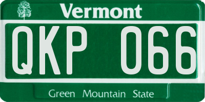 VT license plate QKP066