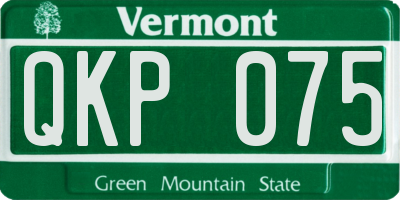 VT license plate QKP075
