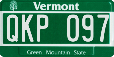 VT license plate QKP097