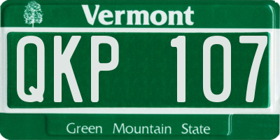 VT license plate QKP107