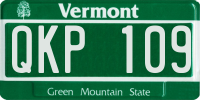 VT license plate QKP109