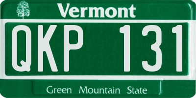 VT license plate QKP131