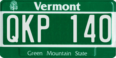 VT license plate QKP140