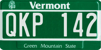 VT license plate QKP142