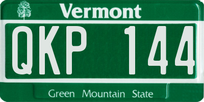 VT license plate QKP144