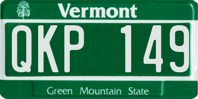 VT license plate QKP149