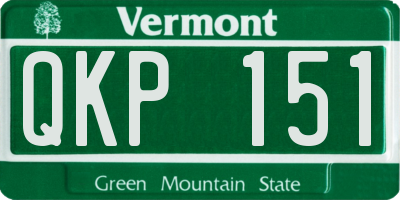 VT license plate QKP151