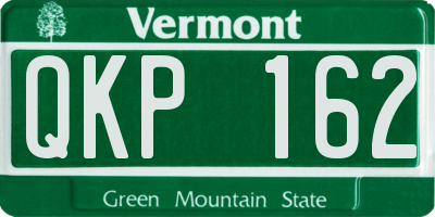 VT license plate QKP162
