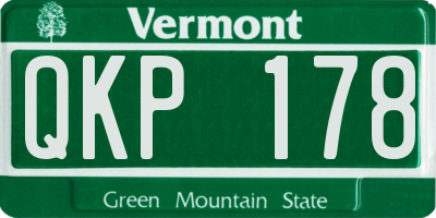 VT license plate QKP178