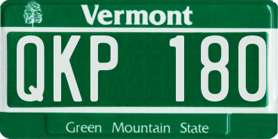 VT license plate QKP180
