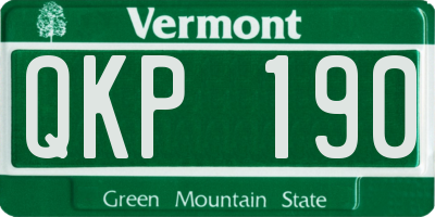 VT license plate QKP190