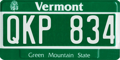 VT license plate QKP834