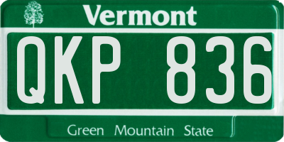 VT license plate QKP836
