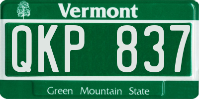 VT license plate QKP837