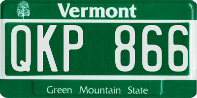 VT license plate QKP866