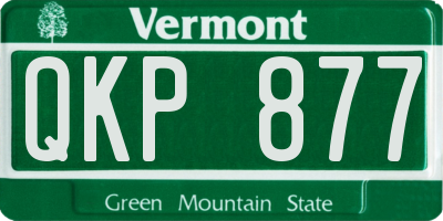 VT license plate QKP877
