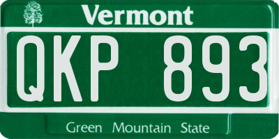 VT license plate QKP893