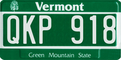 VT license plate QKP918