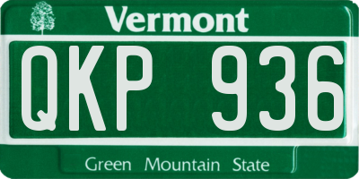 VT license plate QKP936