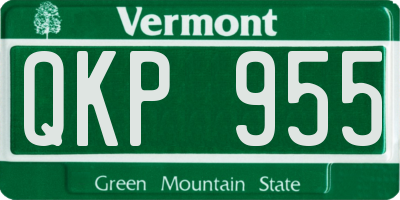 VT license plate QKP955