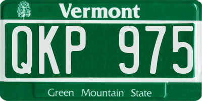 VT license plate QKP975