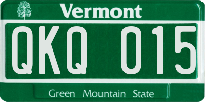 VT license plate QKQ015