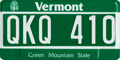 VT license plate QKQ410