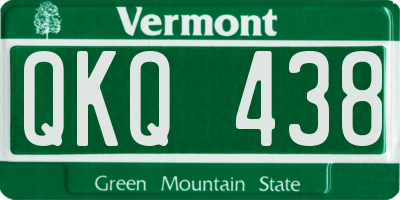 VT license plate QKQ438