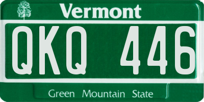 VT license plate QKQ446