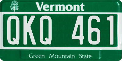VT license plate QKQ461