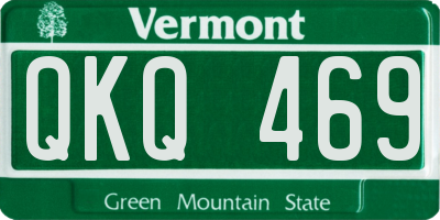 VT license plate QKQ469